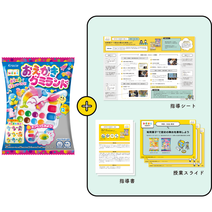 「ねりキャンワールド」と「おえかきグミランド」を用いた五感で歴史を感じる学習 おえかきグミランド(1セット7個入り)